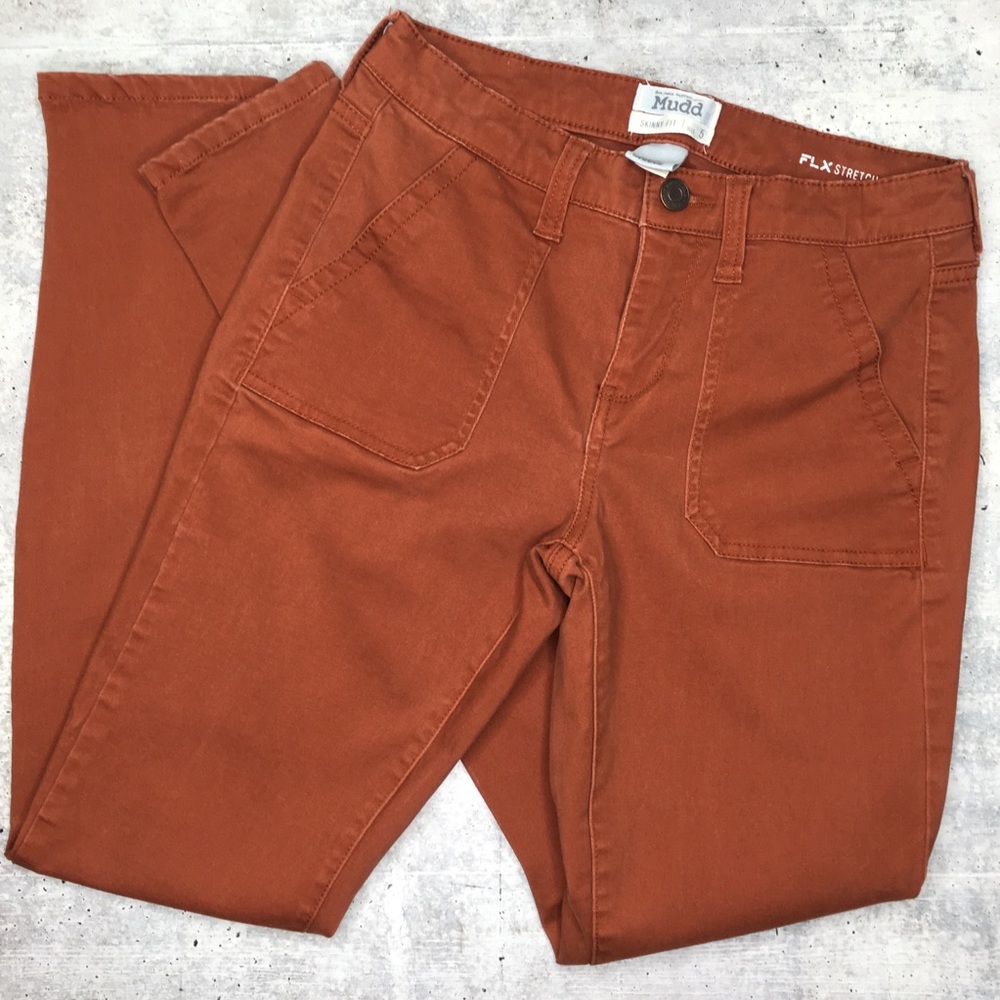 Mudd Skinny Fit Flx Stretch Pants Rust Size 5